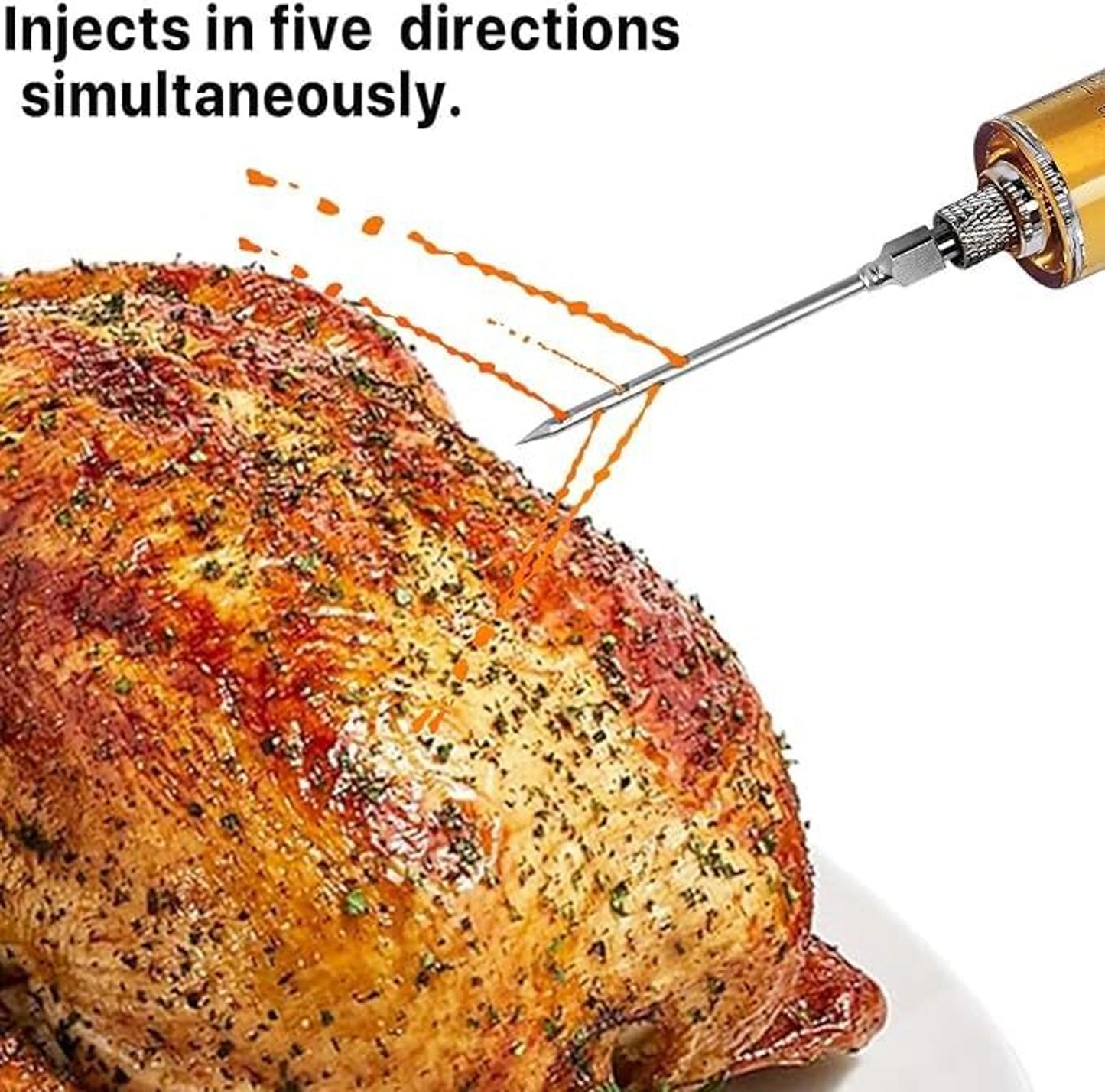 Kitchen Marinade Injector Syringe Set Fillings BBQ Injector