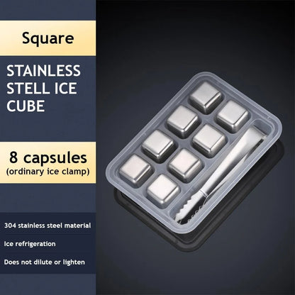 Stainless Steel Stones Ice Cubes