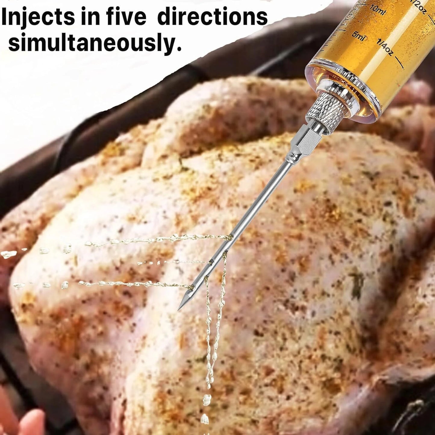 Kitchen Marinade Injector Syringe Set Fillings BBQ Injector