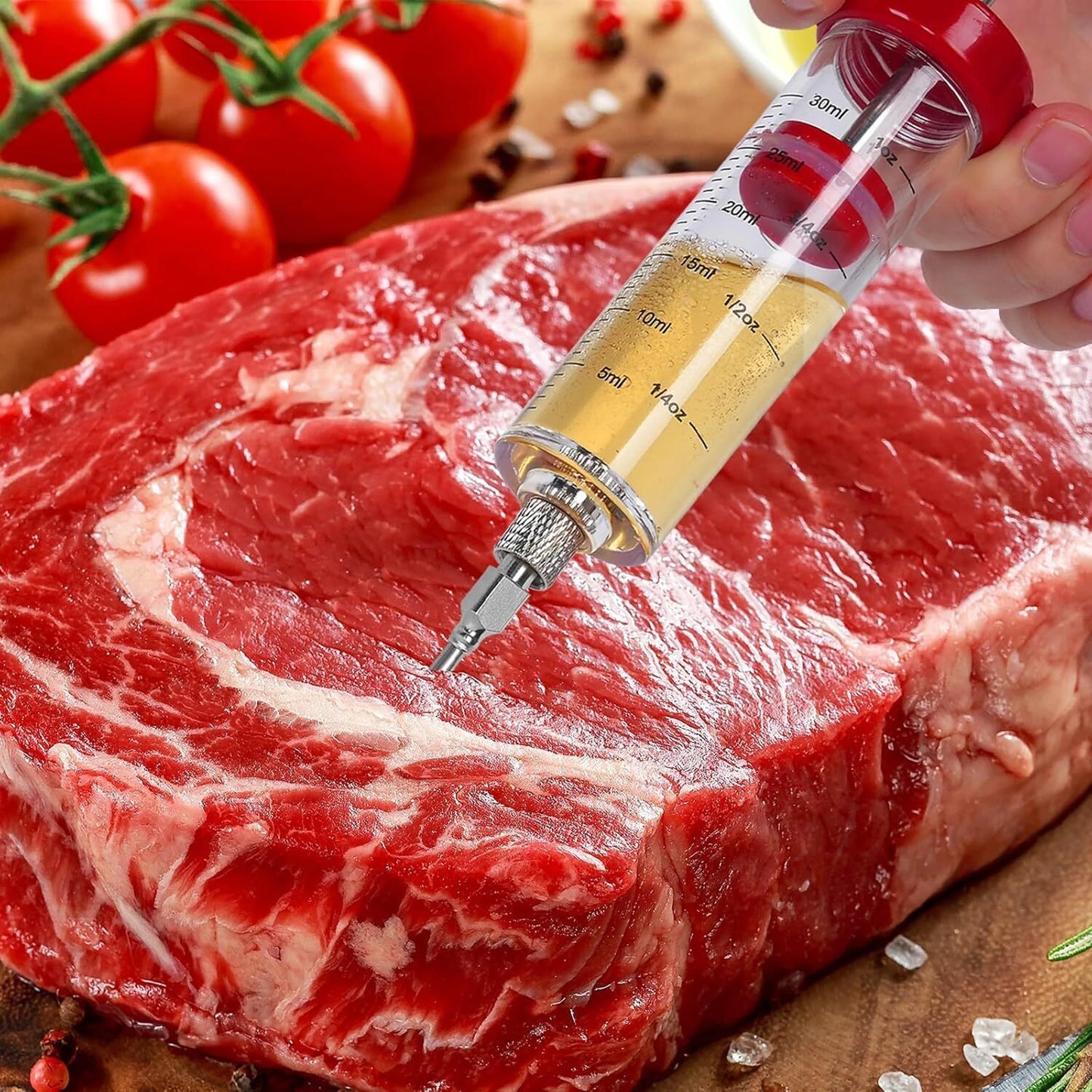 Kitchen Marinade Injector Syringe Set Fillings BBQ Injector