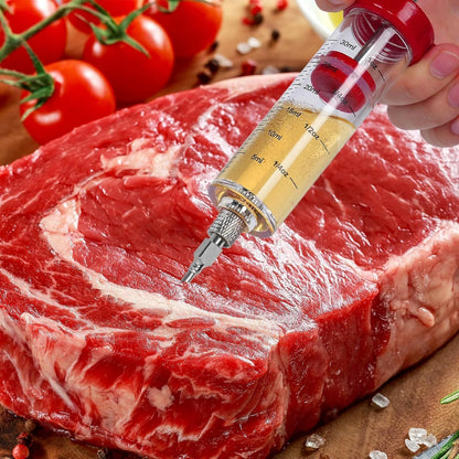 Kitchen Marinade Injector Syringe Set Fillings BBQ Injector