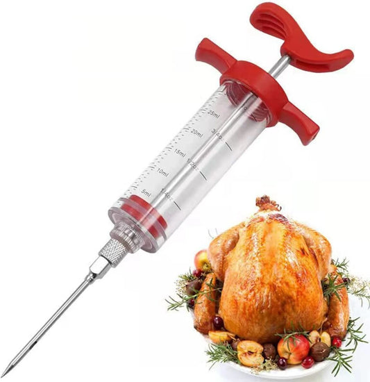 Kitchen Marinade Injector Syringe Set Fillings BBQ Injector