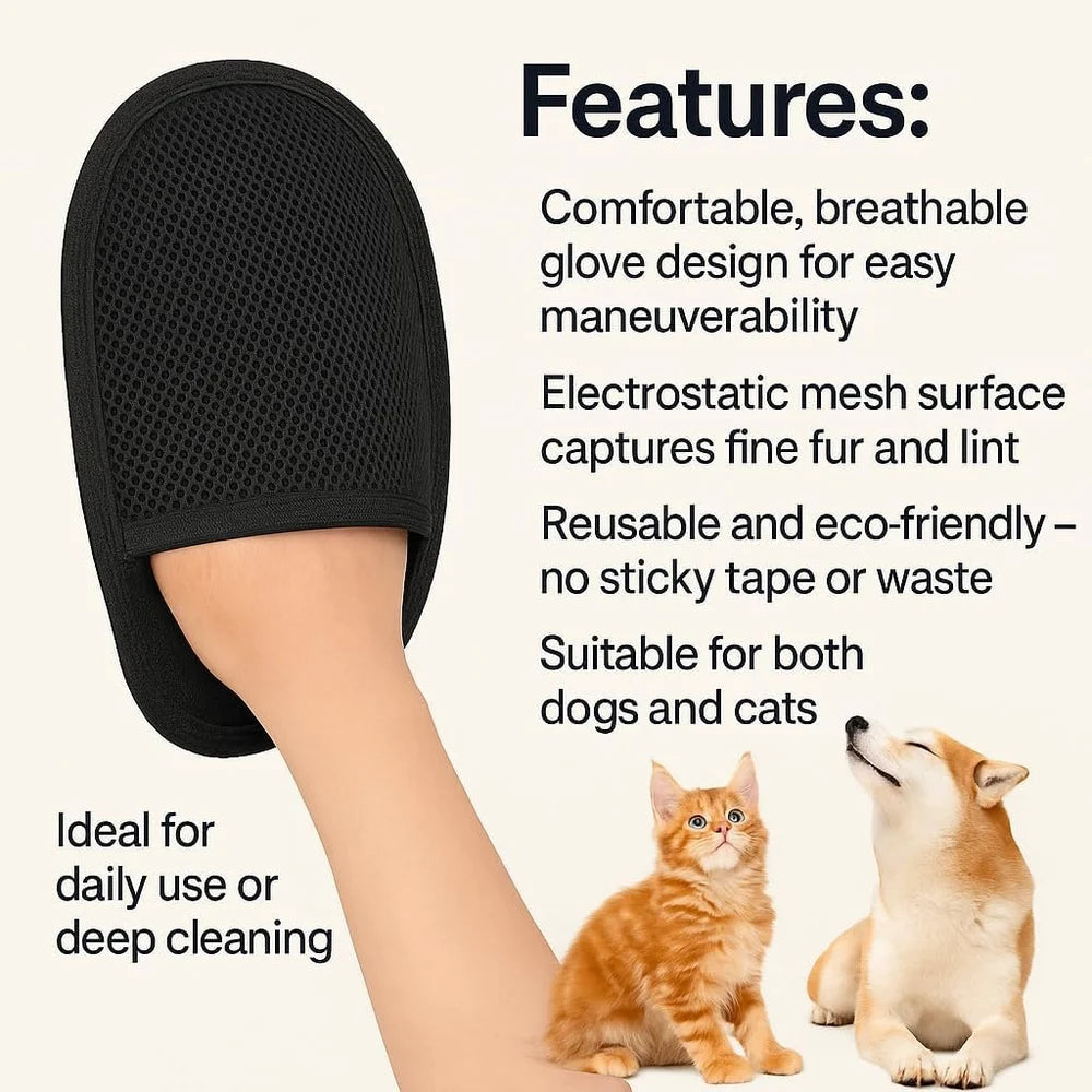 Dog and cat Pet Hair Remover Gloves